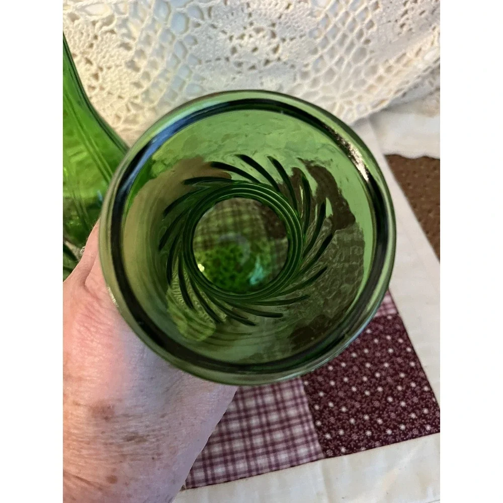 Emerald Green Glass Vase Set 3 Pieces Wedding Vases